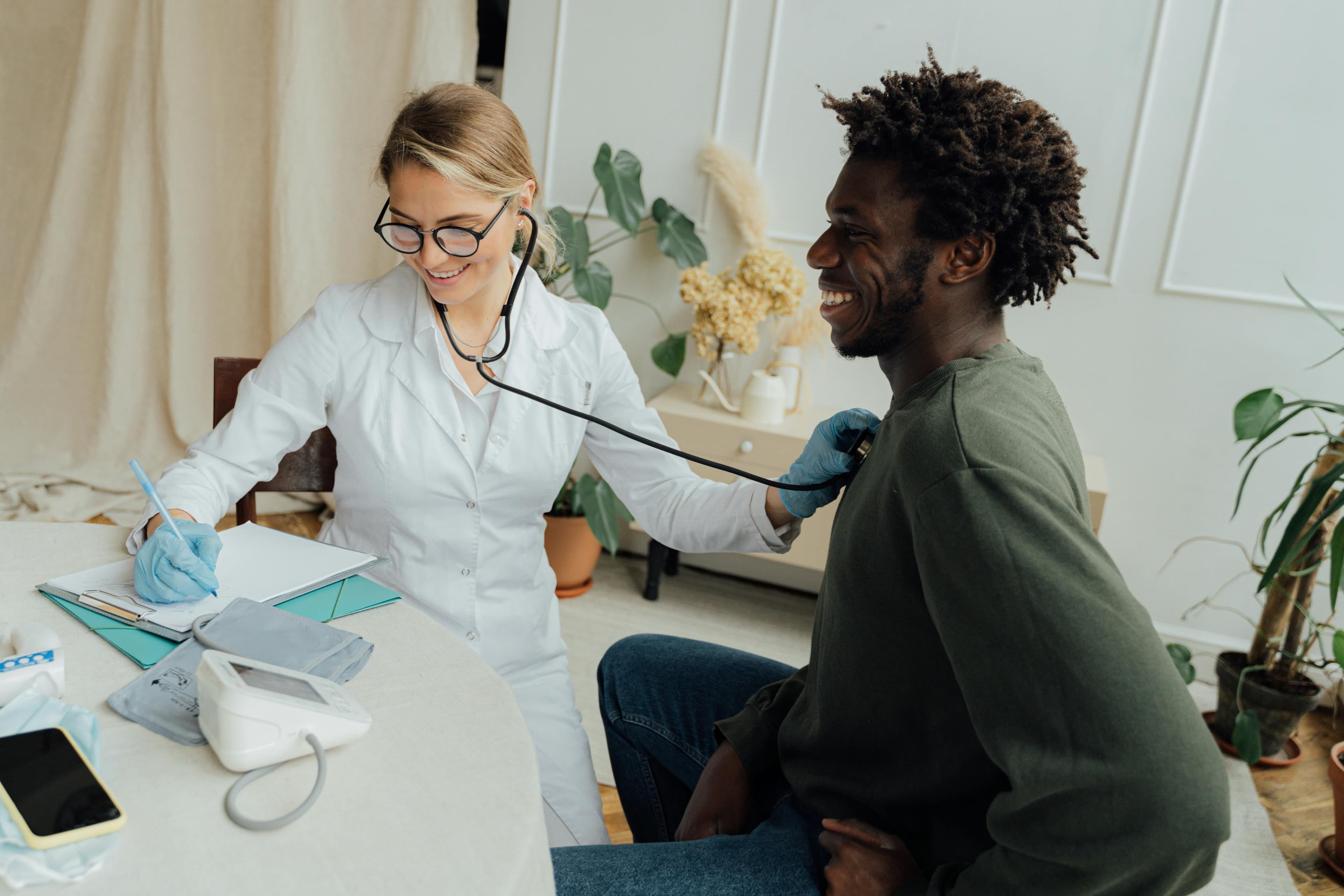 Healthcare professionals using modern technology